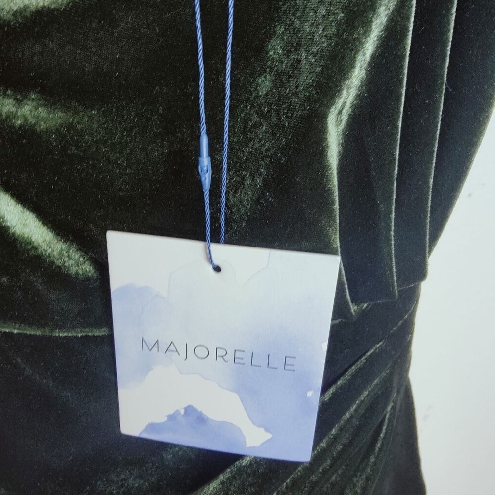NWT Majorelle Asbury Mini Bodycon Green Velvet Dress, Sz M - Picture 12 of 14